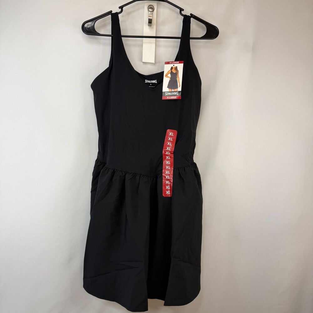 Size XL Spalding Active Dress NWT Athletic Tennis Golf Sleeveless Black